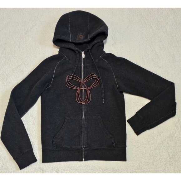 Aritzia TNA Gray Distressed Zip-up Hoodie - Picture 1 of 13